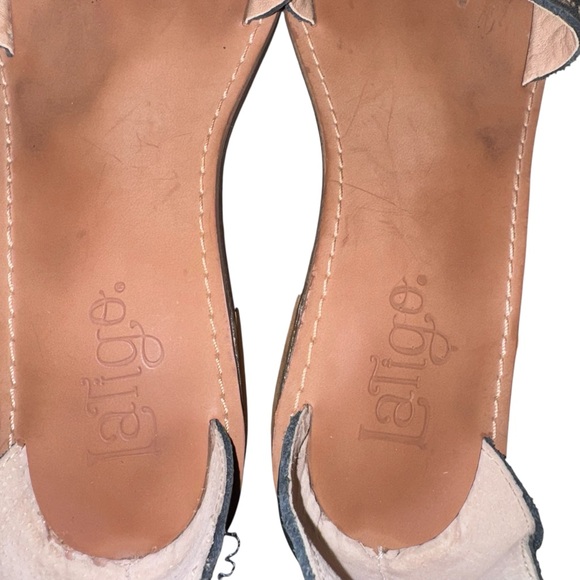 Latigo Tana Leather Embroidered Ankle Strap Sandals 7.5 Boho Western Cottagecore - Picture 6 of 8